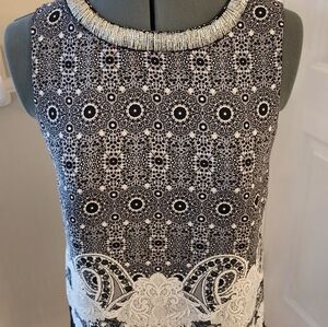 Rose & Olive ladies sleeveless top with seed bead embellishment